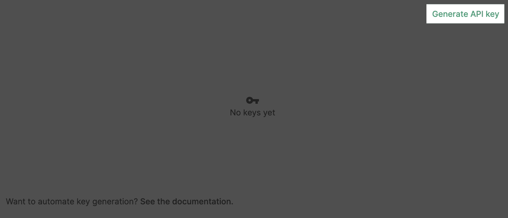Generate API key